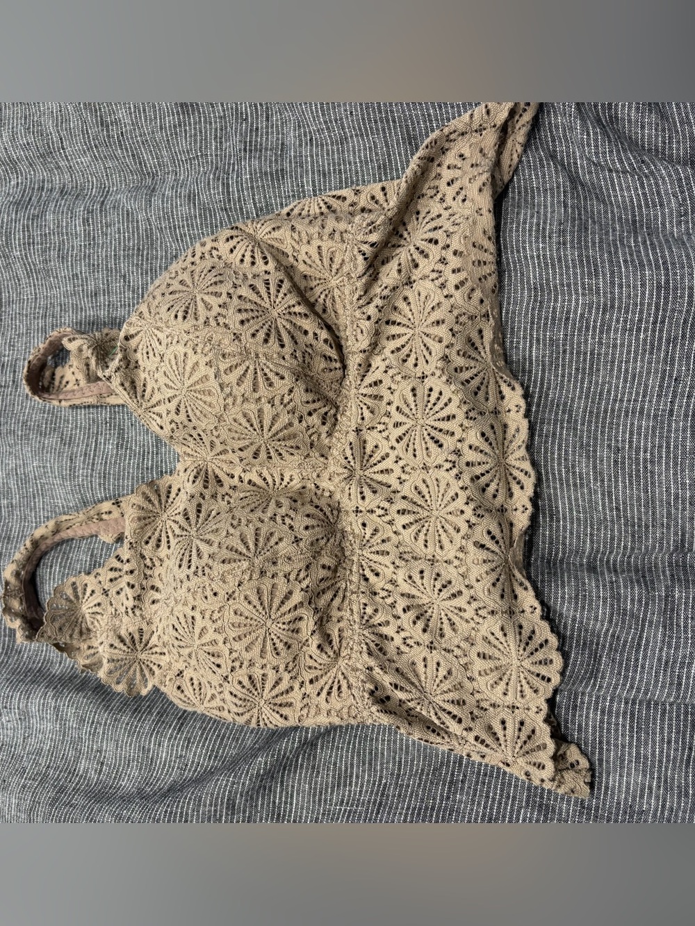 Lace Bralette in Taupe Beige - Women's Intimates